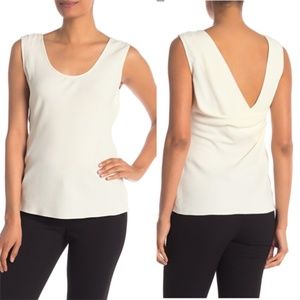 Theory Rosina Cowl Back Crepe Tank Size S NWT